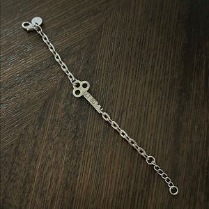 The Giving Keys Silver 'LET GO' Key Link Bracelet